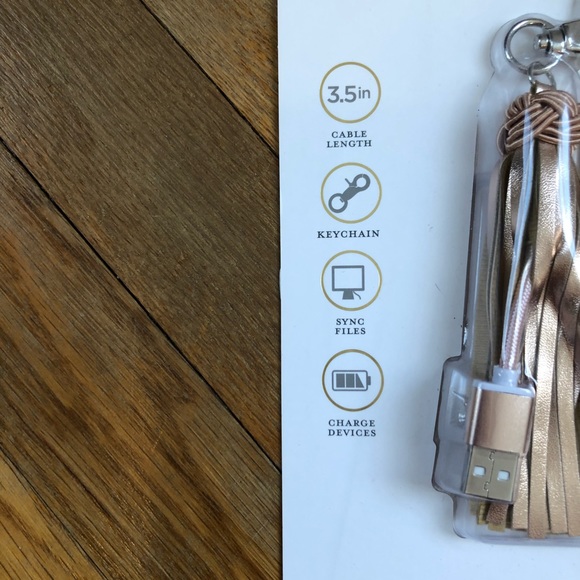 Accessories Metallic Rose Gold Tassel Keychain Charger Poshmark